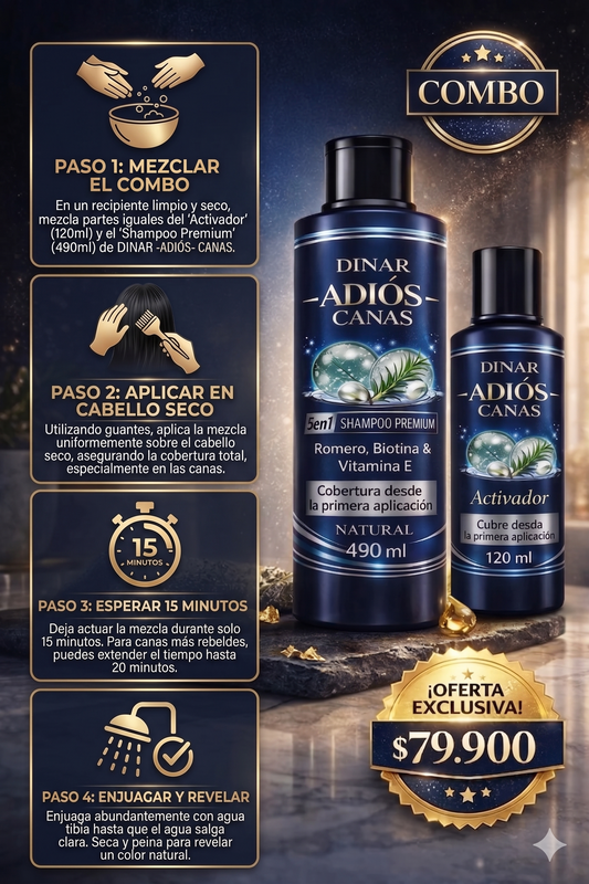 ADIOS CANAS DE ROMERO + ACTIVADOR